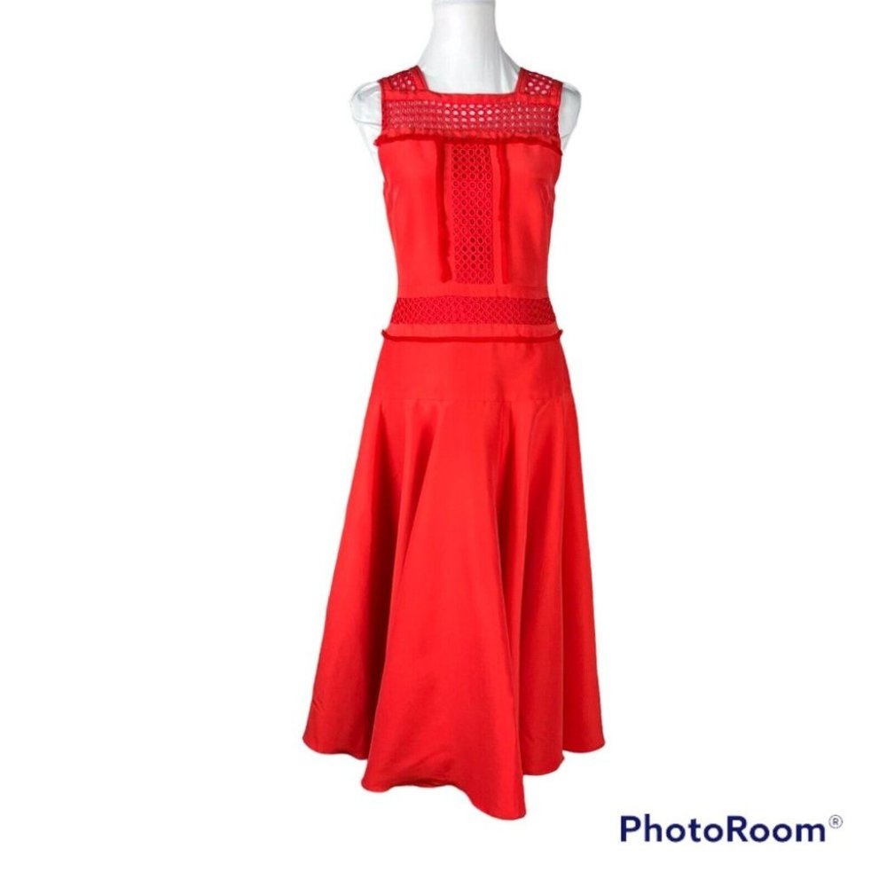 Timo Weiland Banana Republic Drop-Waist Dress in Red Sz 4